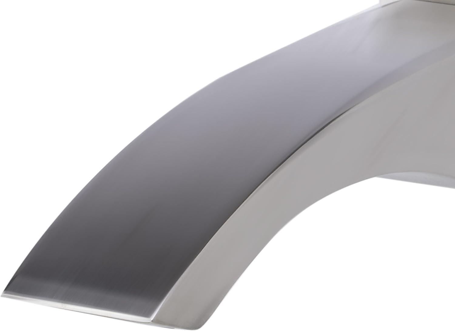 Brushed Nickel Curved Wall Mounted Tub Filler Spout