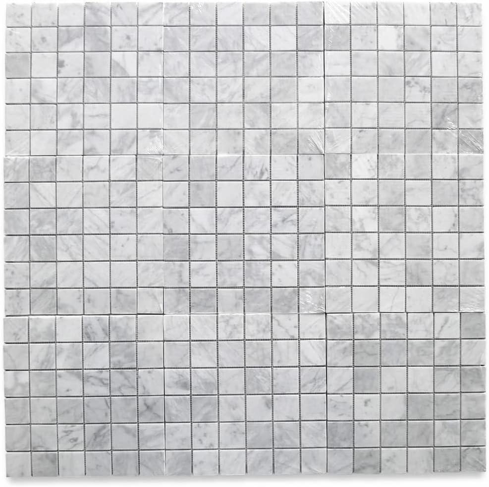 Carrara White Marble 2x2 Square Mosaic Tile for Bathroom and Outdoor