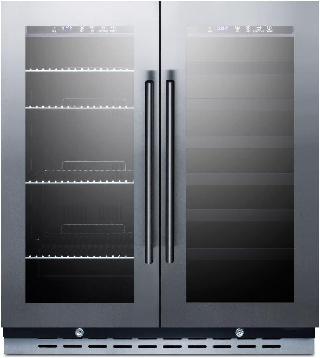 Summit Appliance 29.5'' 33 Bottle Dual Zone Wine Refrigerator