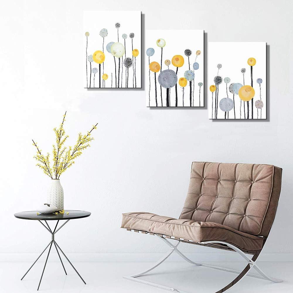 Abstract Dandelion Flowers Watercolor Paintings Canvas Wall Art For Living Room Bedroom Office Wall Decor Modern Wall Pictures Prints Artwork Kitchen Decorations Room Home Decor 3 Piece