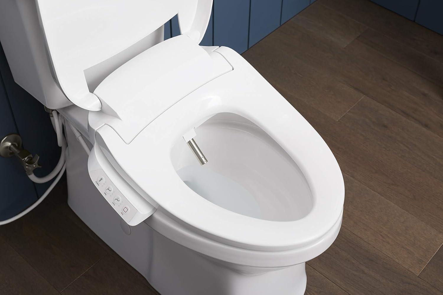 PureWash E700 Elongated Heated Bidet Toilet Seat with Remote Control, Bidet Warm Water