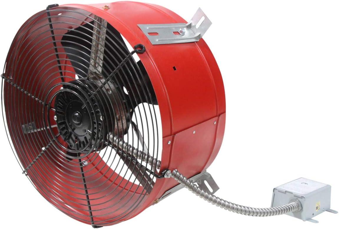 Maxx Air Professional Grade Gable Mount | Power Attic Ventilator, 2.6-Amp 60-Hz Motor and 14-Inch Blade | Quiet Home Attic Fan 1300 CFM | 1,850 SQ. FT. (Red)