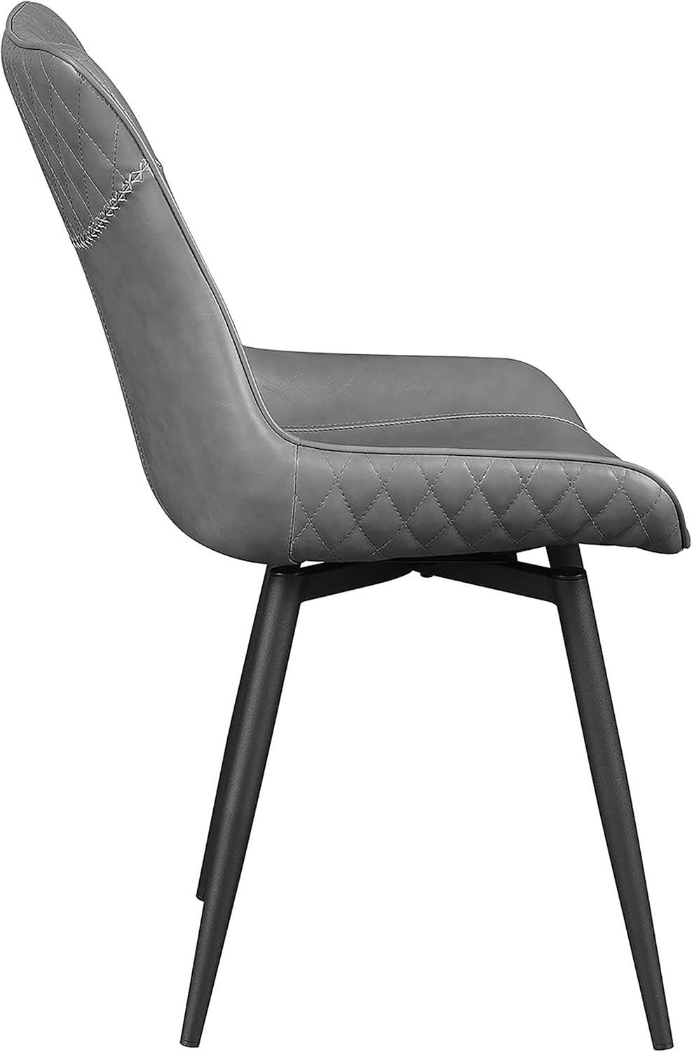 Upholstered Side Chairs Grey (Set of 2)