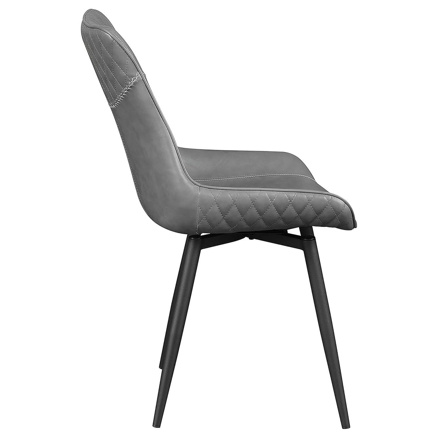 Upholstered Side Chairs Grey (Set of 2)