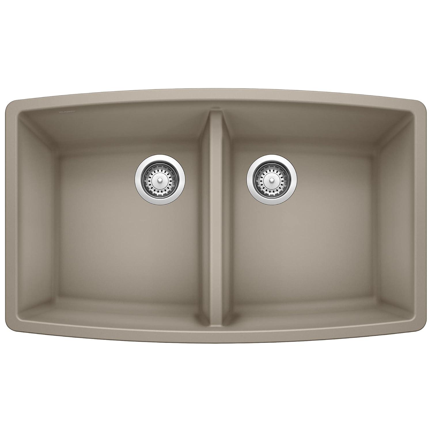 Performa SILGRANIT 33" L x 19" W Double Bowl Undermount Kitchen Sink