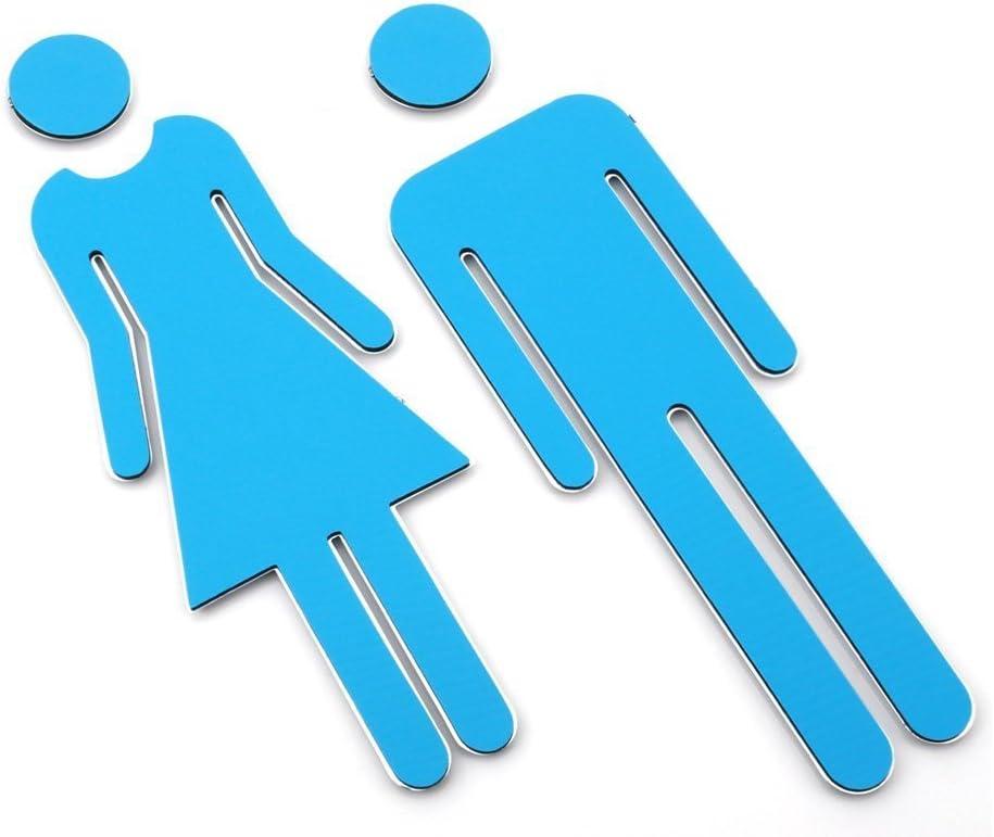 Uxcell Bathroom Sign, Acrylic Restroom Men's and Women's Gender Sign, Black 1 Set