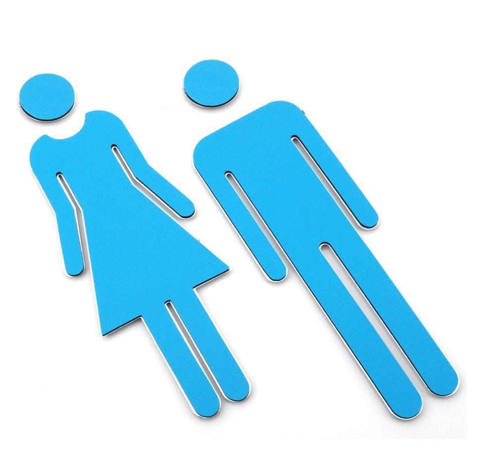 Uxcell Bathroom Sign, Acrylic Restroom Men's and Women's Gender Sign, Black 1 Set