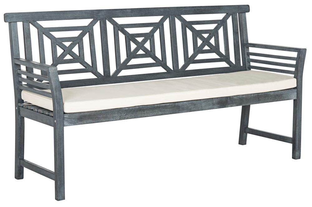 Del Mar 3 Seat Bench - Outdoor - PAT6737 - Natural/Beige - Safavieh