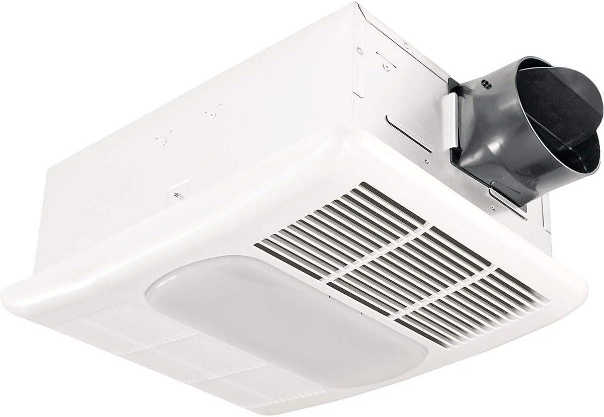 Delta White Metal Ceiling Ventilation Fan with Light and Heater