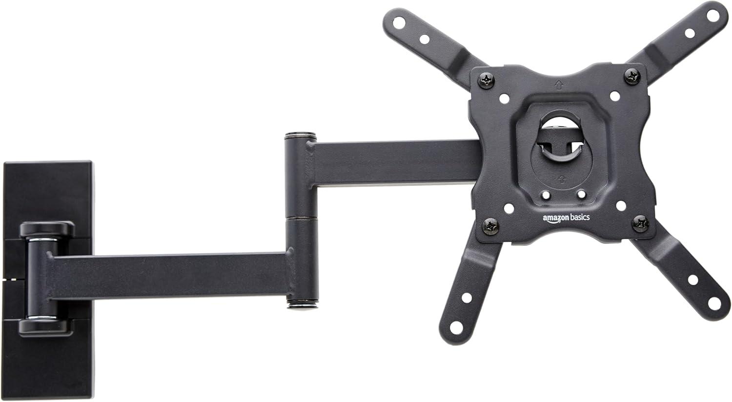 Black Full Motion TV Wall Mount for 12" to 40" TVs