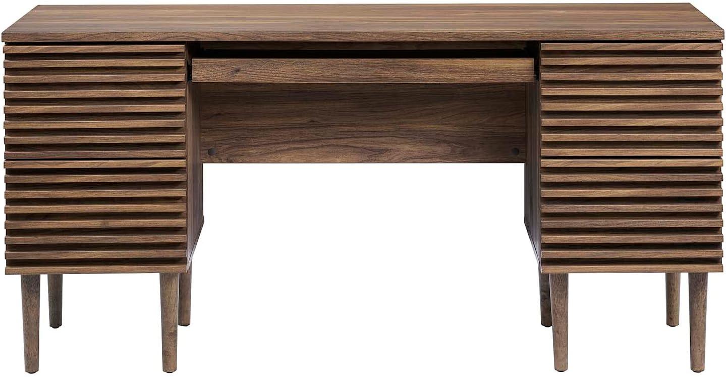 Modway Render Office Desk in Walnut