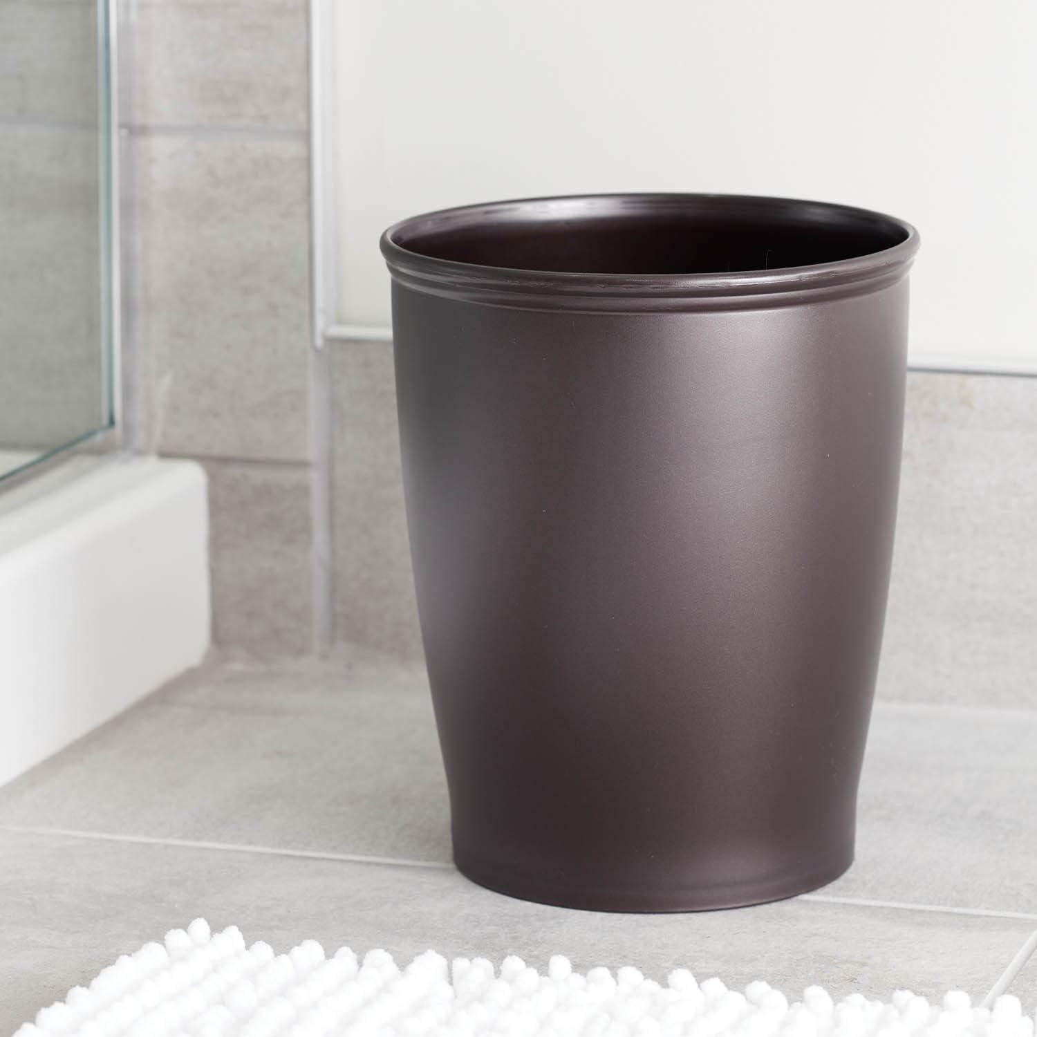 iDesign Kent Plastic Wastebasket Trash Can, 8.25" x 10"