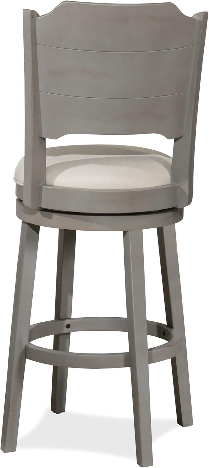 30.25" Clarion Swivel Barstool Distressed Gray - Hillsdale Furniture