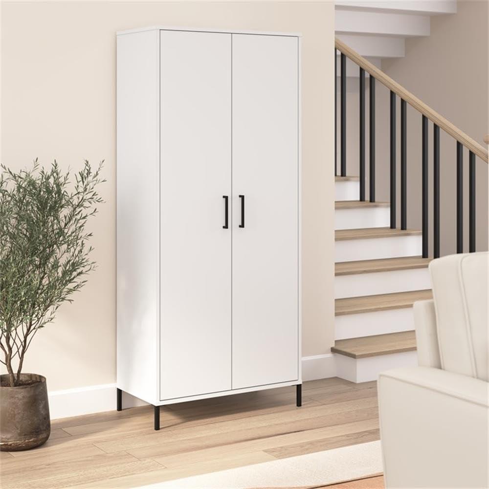 Essence Tall Storage Cabinet with Doors - Engineered Wood