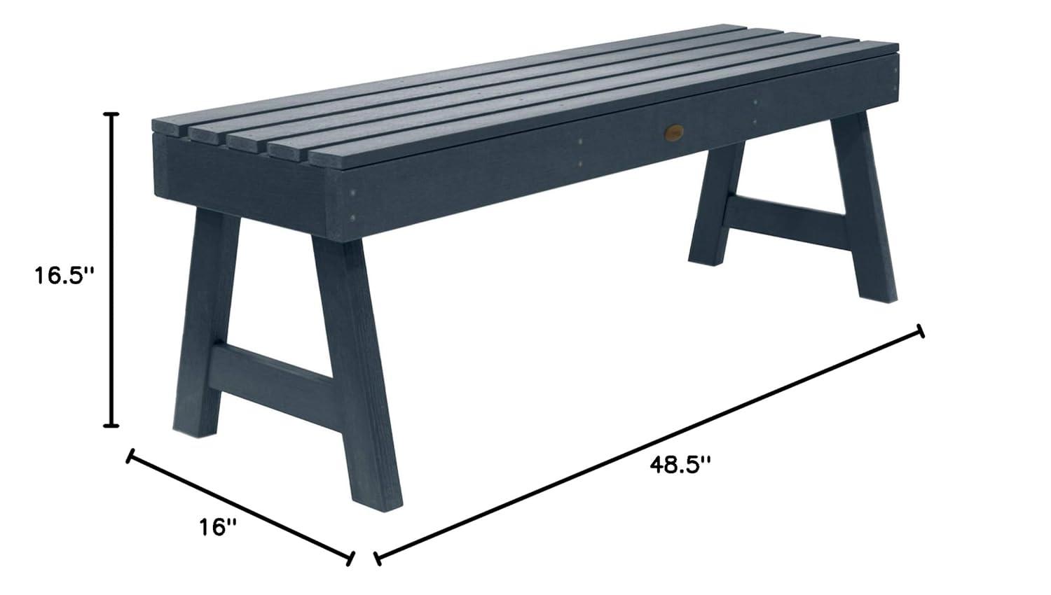 Highwood Weatherly 4-ft Picnic Bench - 2-Person, Eco-friendly, Synthetic Wood