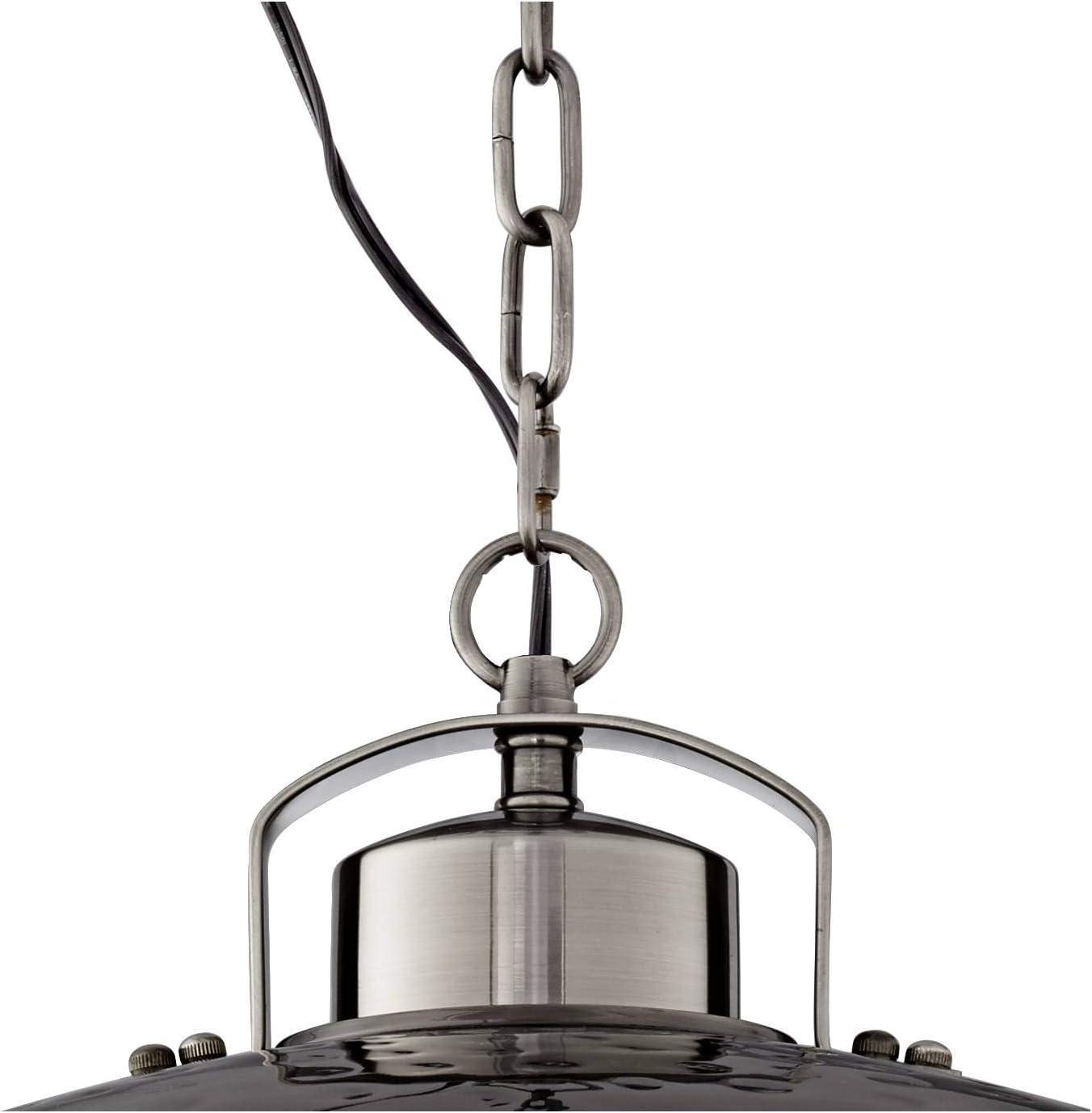 Essex 20" Brushed Nickel Hand-Hammered Bowl Pendant Light