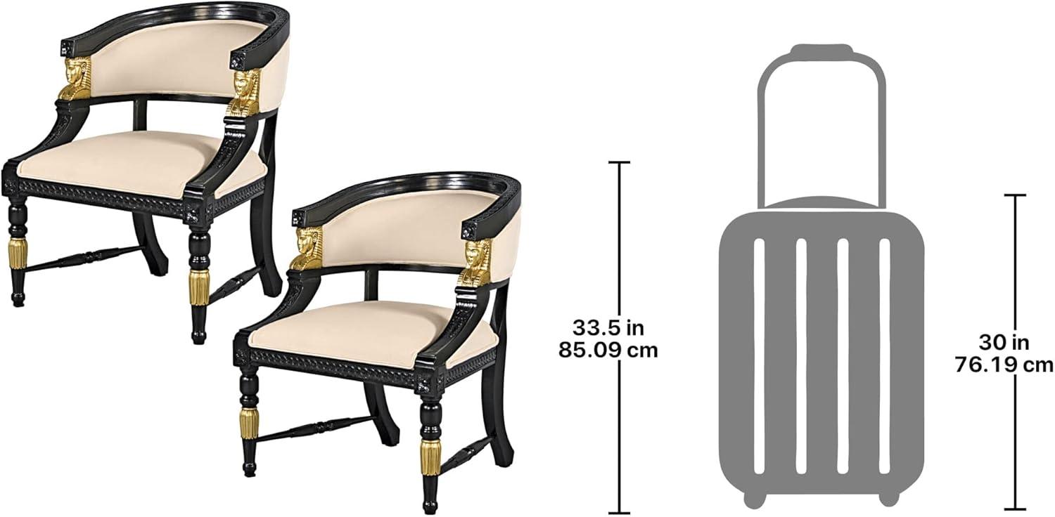 Design Toscano Egyptian Revival Barrel Chair (Set of 2)