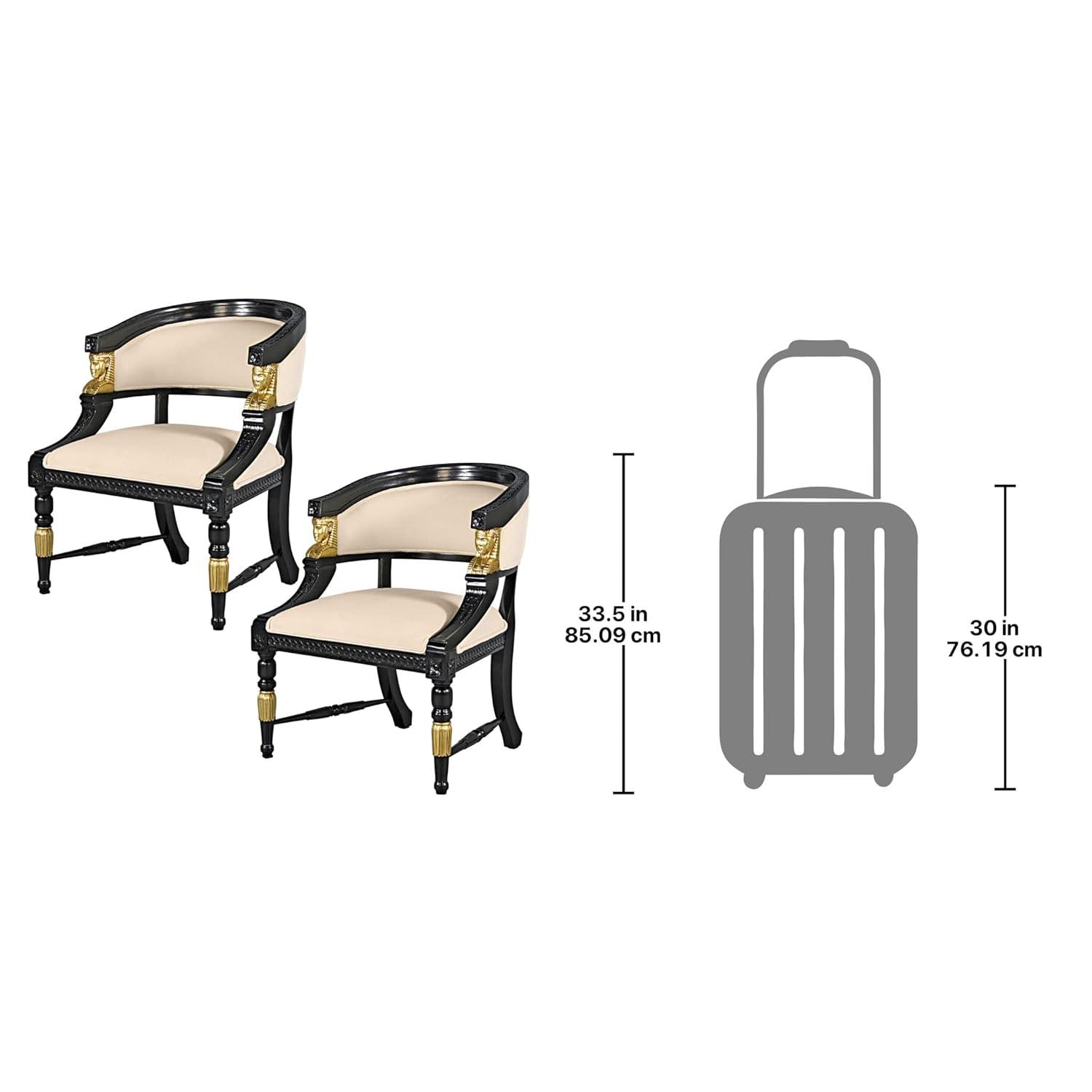 Design Toscano Egyptian Revival Barrel Chair (Set of 2)