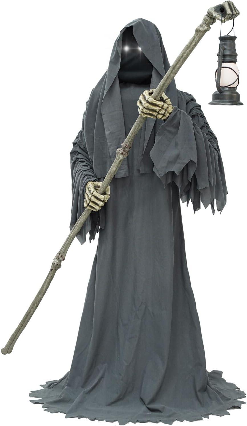 Haunted Hill Farm 6-Ft. Tall Motion-Activated Ghostly Guide Premium Talking Halloween Animatronic & Reviews | Wayfair
