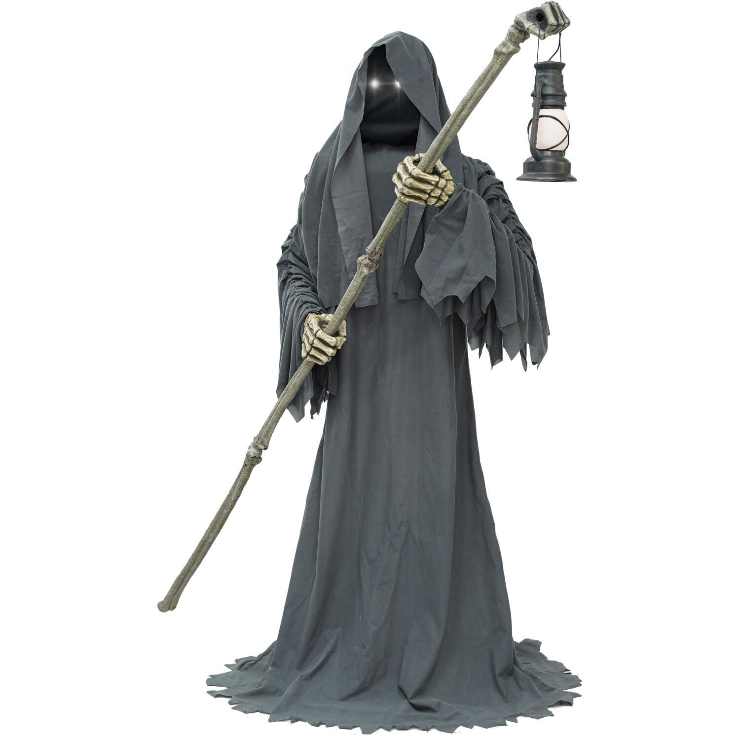 Haunted Hill Farm 6-Ft. Tall Motion-Activated Ghostly Guide Premium Talking Halloween Animatronic & Reviews | Wayfair