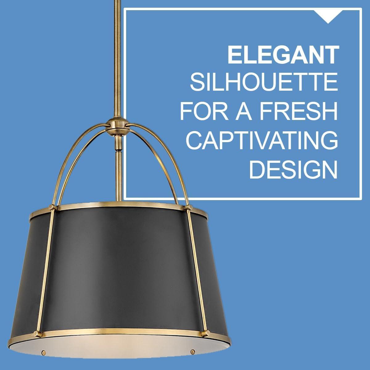 4895WS-Hinkley Lighting-Clarke - 4 Light Large Pendant in Traditional-Transitional Style - 24.5 Inches Wide by 25.25 Inches High-Warm Brass Finish