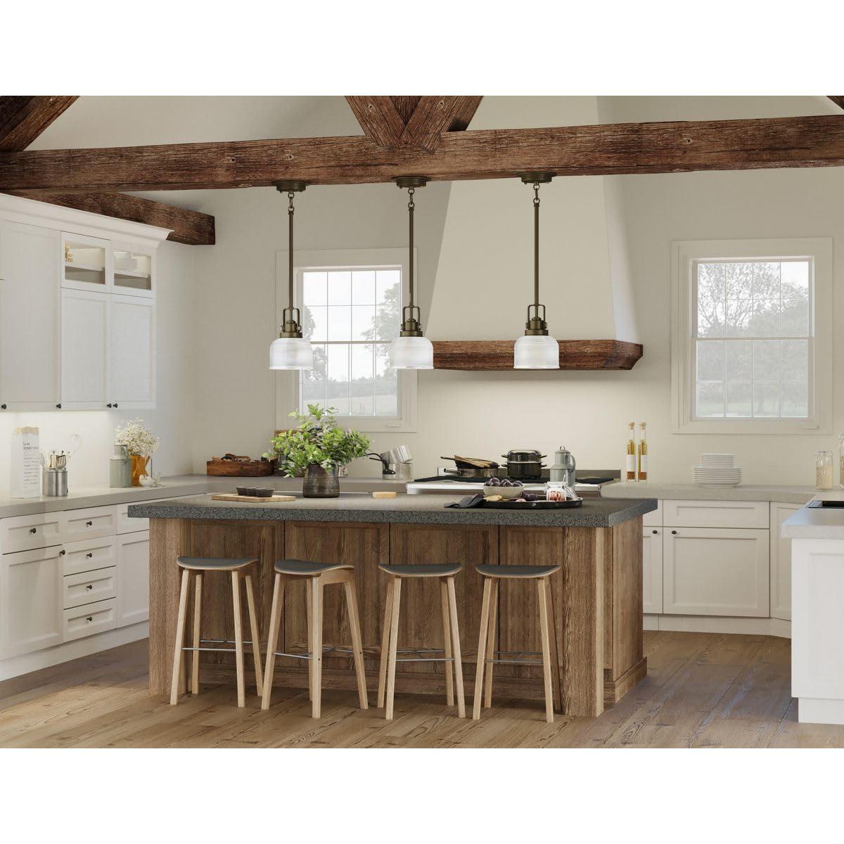 Progress Lighting Archie 1-Light Mini-Pendant, Polished Chrome, Prismatic Glass Shade