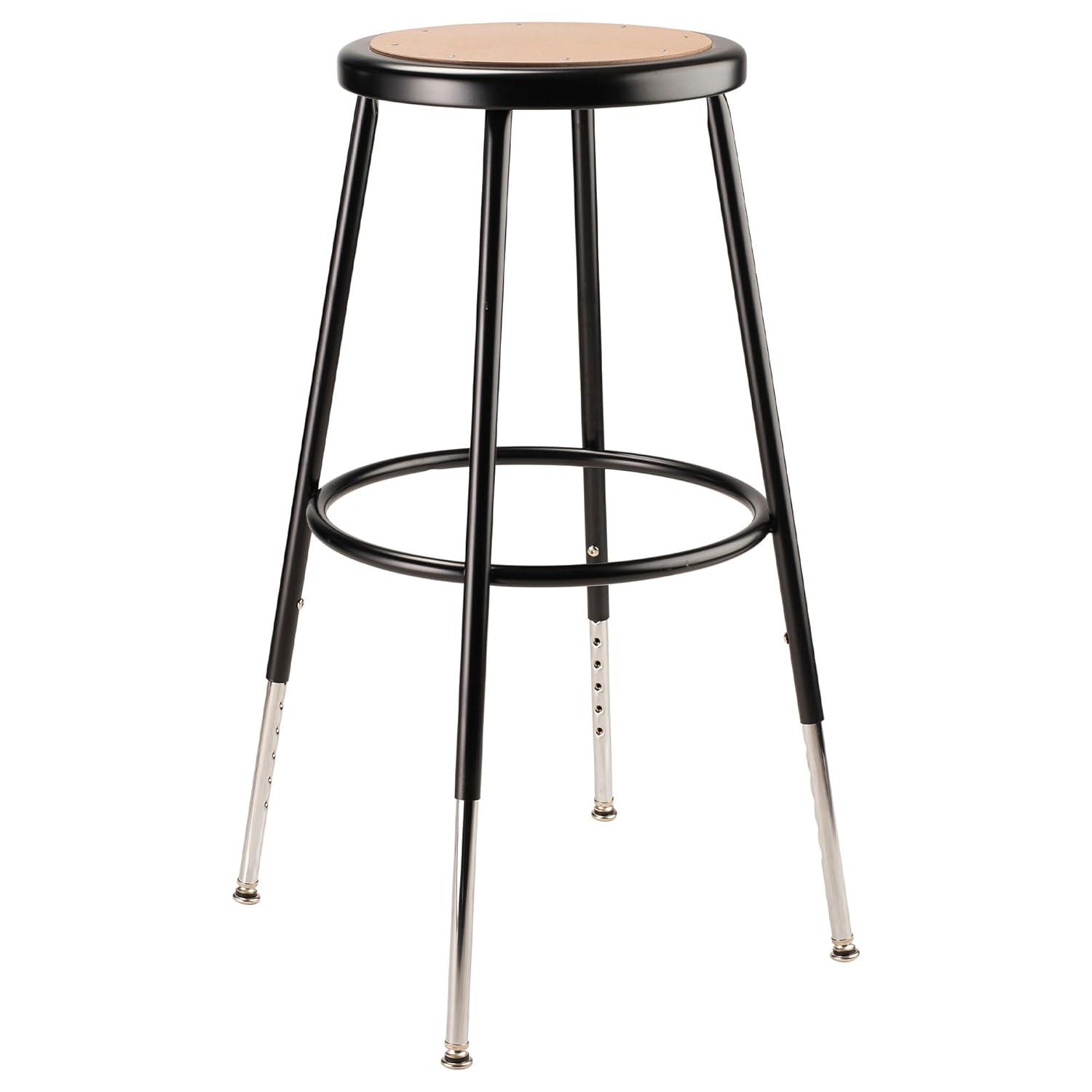 National Public Seating Adjustable Height Ergonomic Lab Stool with Footring