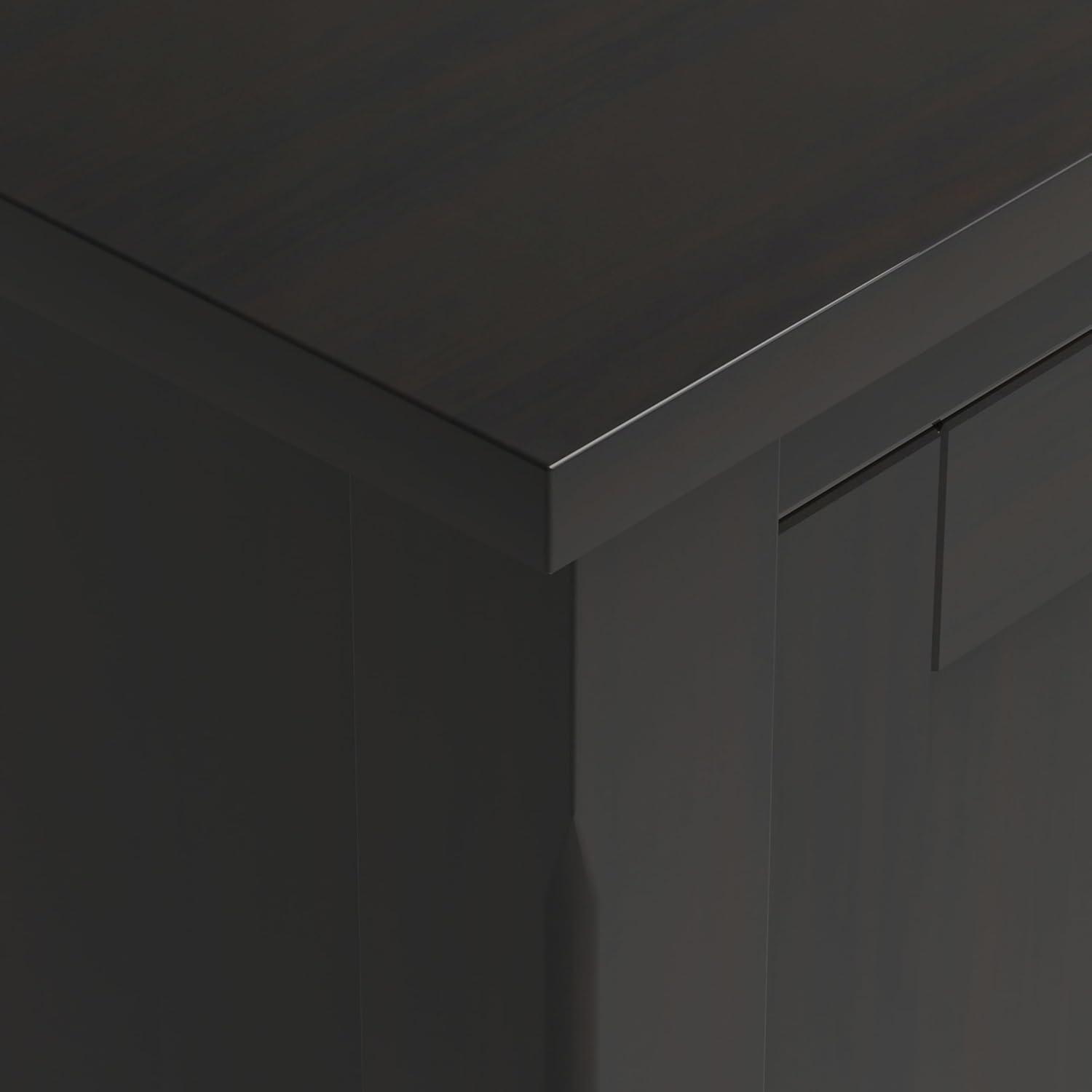 Simpli Home Warm Shaker 72"W Solid Wood TV Stand for TVs up to 80" with 4 Storage Cabinets and 2 Drawers