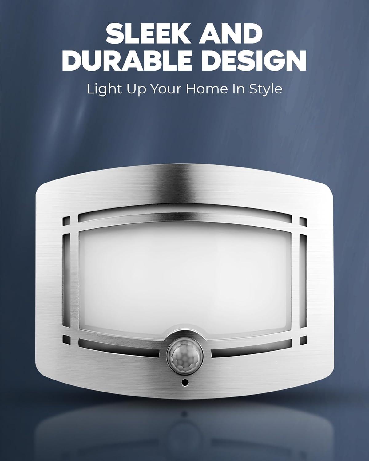 Bell+Howell Night Light 2 Sets Motion Activated Touchless Dimming Control Stick-Anywhere Closet Lights Stair Lights Wall Lights