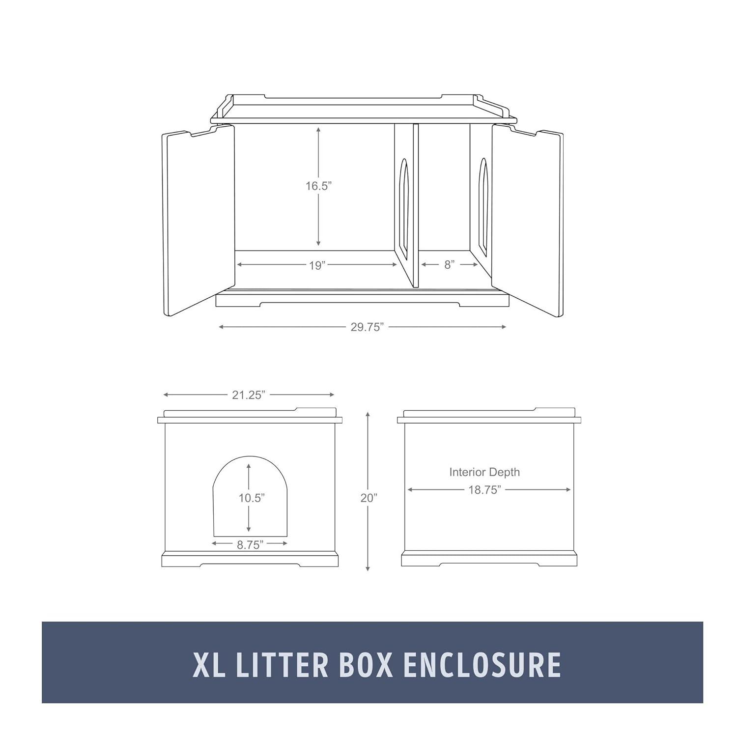TRIXIE TRIXIE XL Furniture Style Litter Box Enclosure and Pet Home, Hidden Cat Litter Box