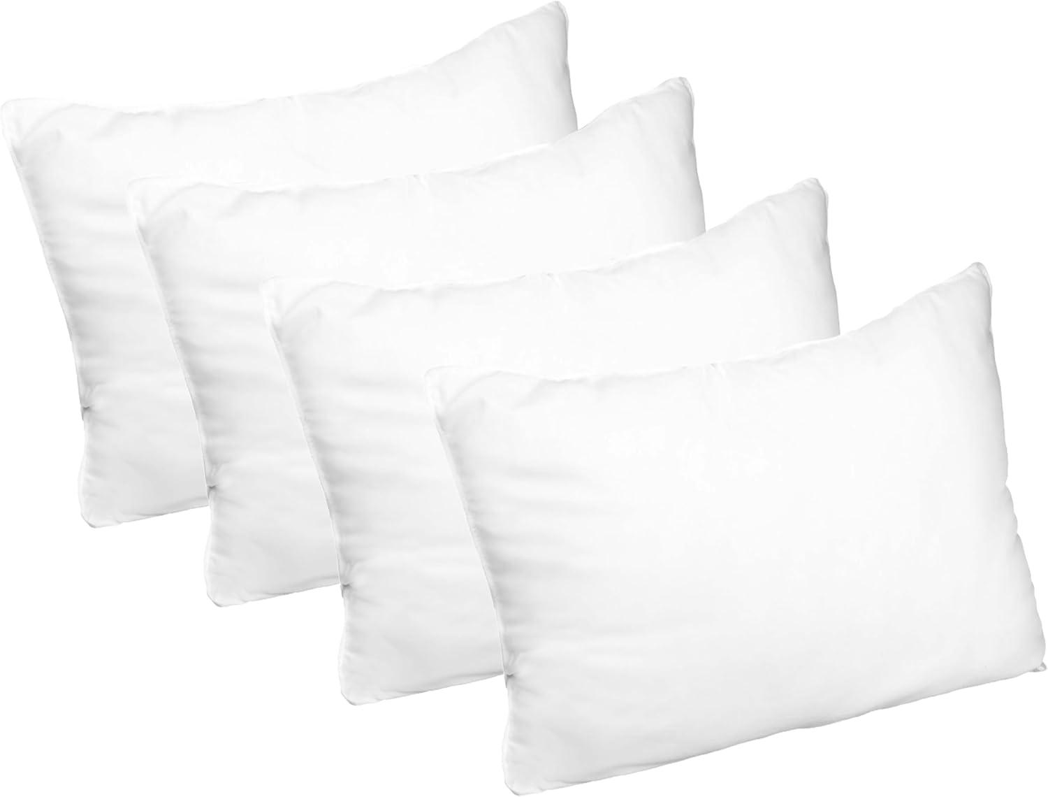 Superior Solid Microfiber Medium Density Pillow, Set of 4, King