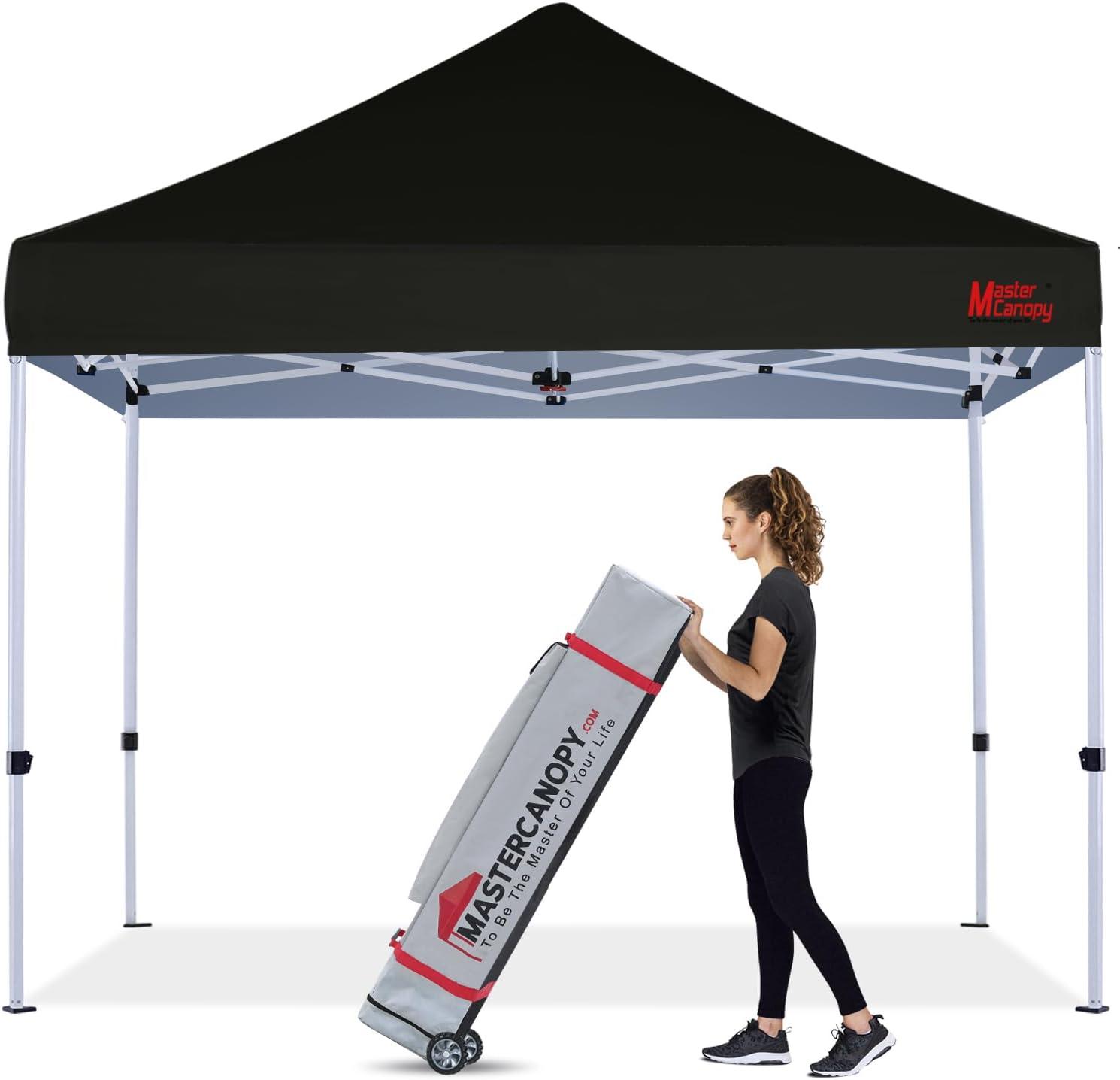 MASTERCANOPY Pop Up Canopy Tent Commercial Grade 10x10 Instant Shelter (Black)