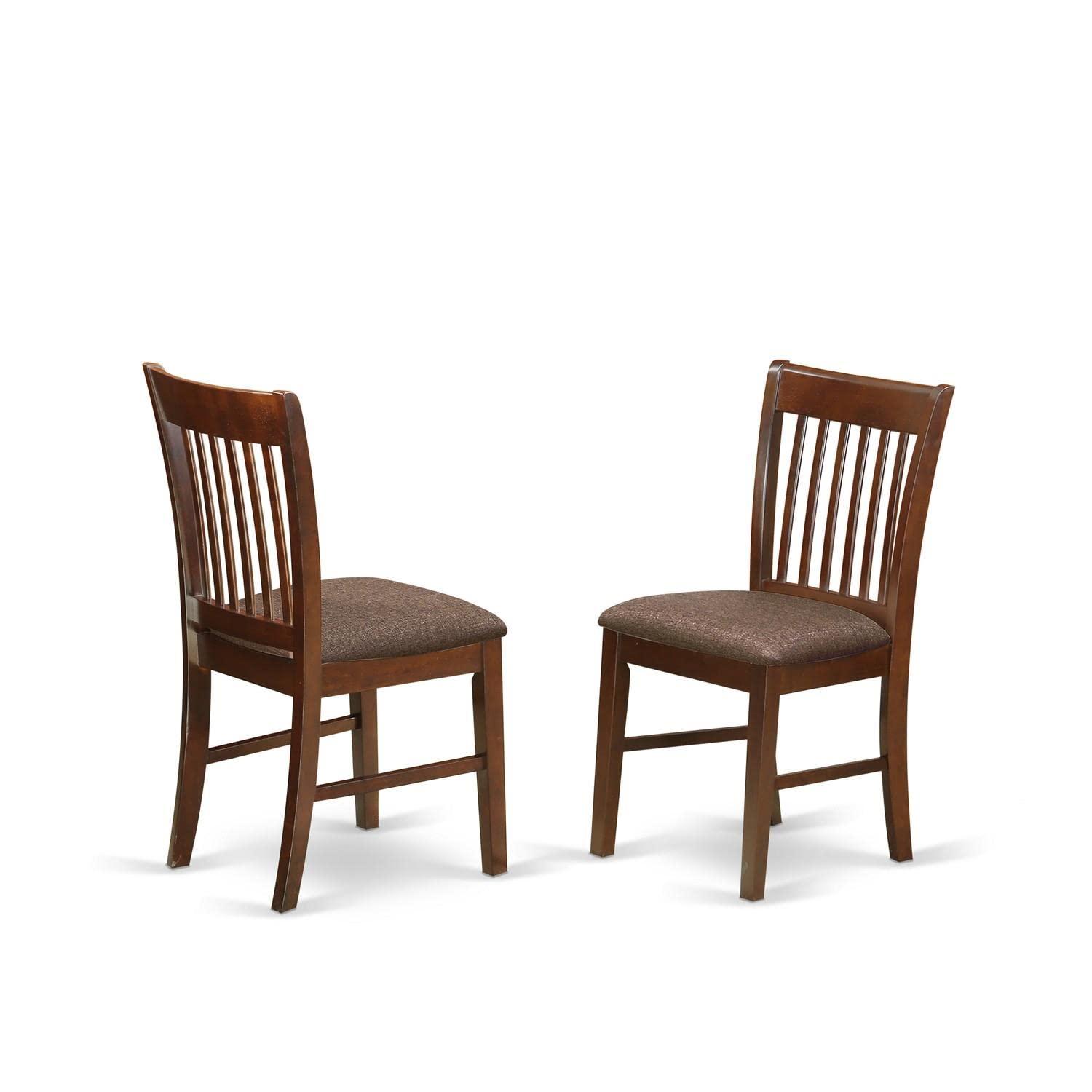 East West Furniture Dublin 3-piece Traditional Wood Dining Set in Mahogany