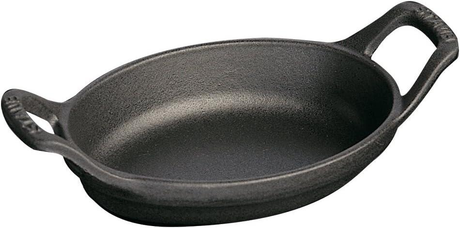 STAUB Cast Iron 5.5-inch x 3.8-inch Mini Oval Gratin Baking Dish