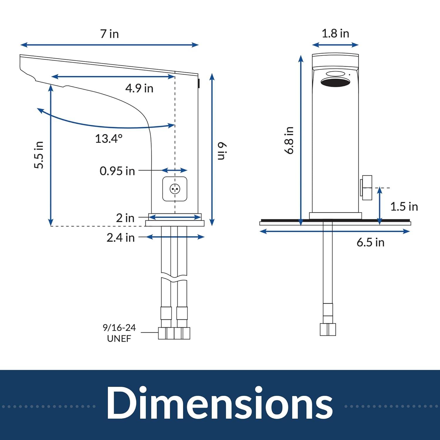 Bio Bidet Grove Touchless Bathroom Sink Faucet, Hands Free or Touch Activated, Brushed Nickel