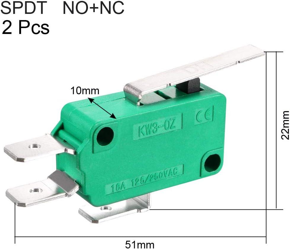 Green Thermoplastic SPDT Hinge Lever Micro Limit Switches