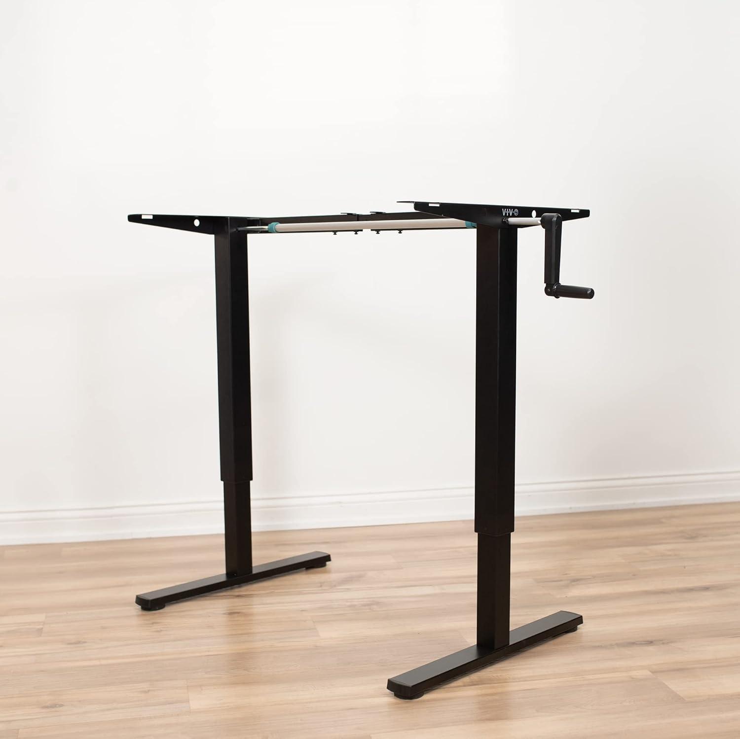 Compact Crank Height Adjustable Desk Frame