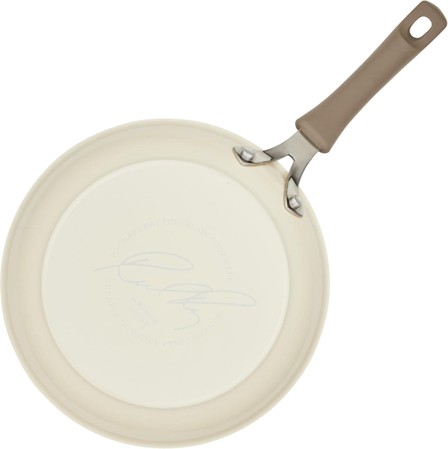 Rachael Ray Cook + Create 14" Aluminum Nonstick Frying Pan, Almond