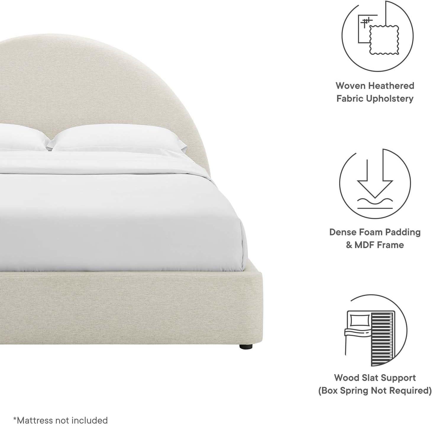 Modway Resort Performance Velvet Arched Round Platform Bed