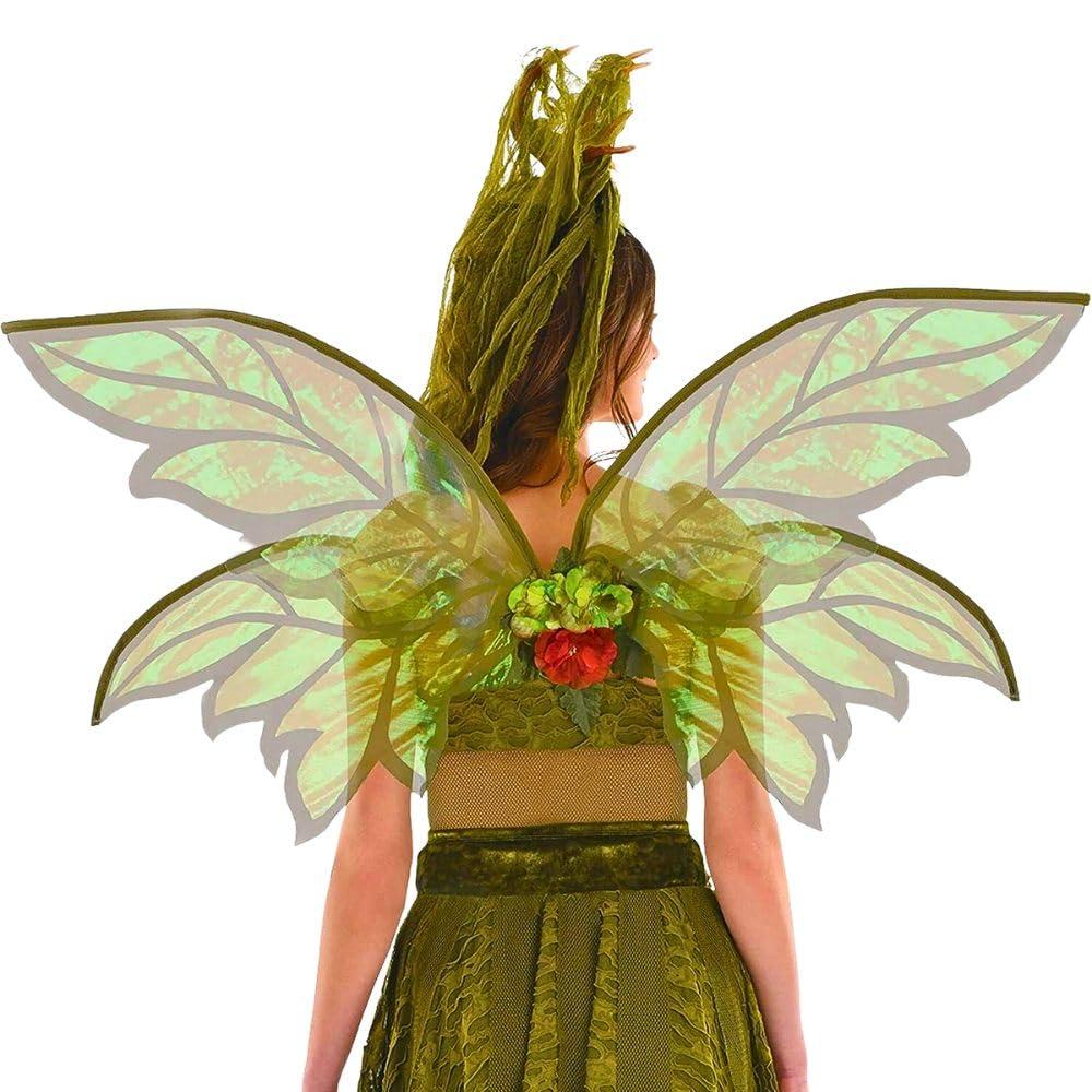 Woodland Fairy Wings - 32" x 38.37" | Polyester | Green | 1 Pc.