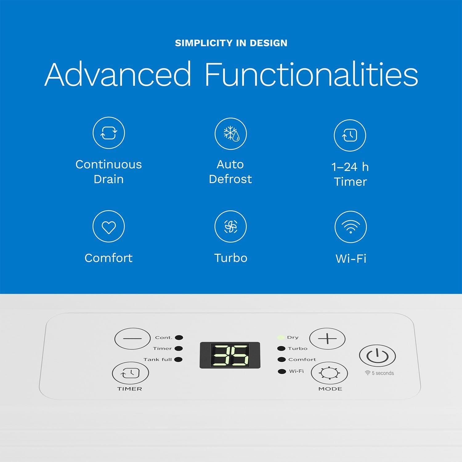 hOmeLabs hOmeLabs 4,000 Sq. Ft Energy Star Dehumidifier with Pump – Ideal for Bedrooms and Laundry Rooms