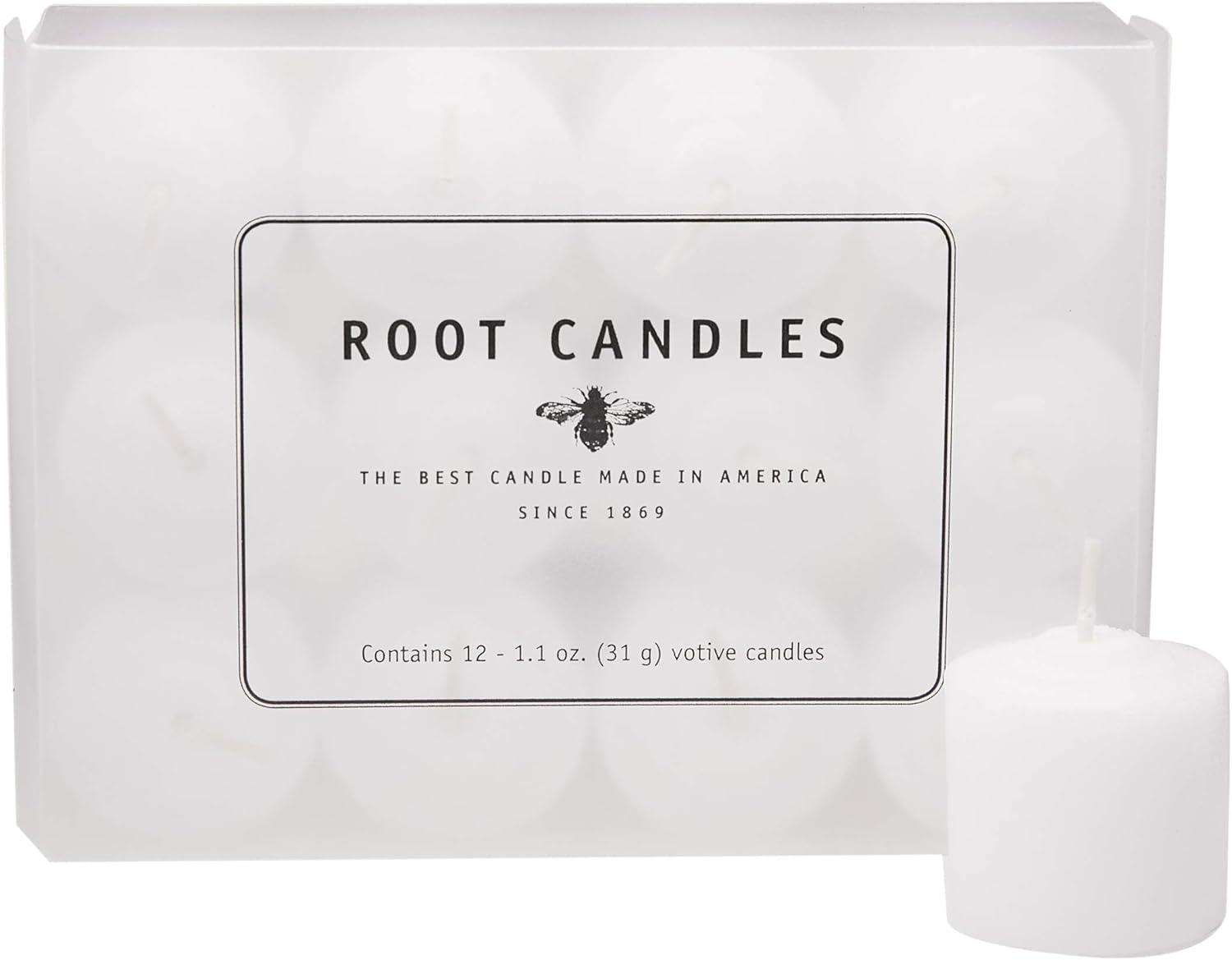 Elegant White Beeswax 12-Piece Votive Candle Set