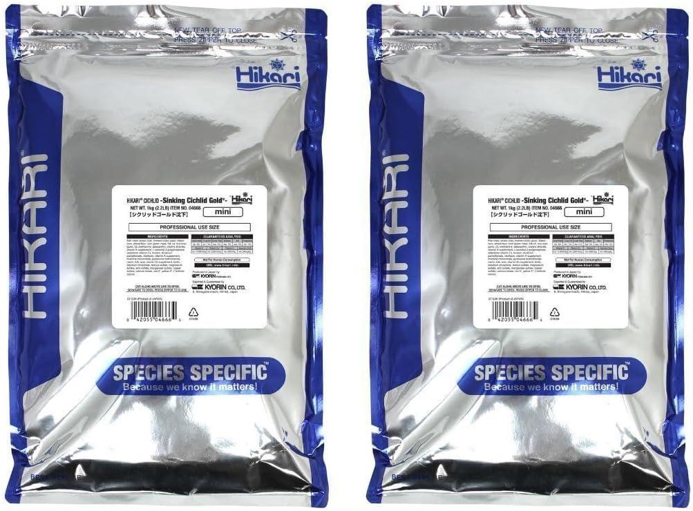 Hikari Cichlid Gold Color Enhancing Sinking Fish Food - Mini Pellet - 2.2 lbs