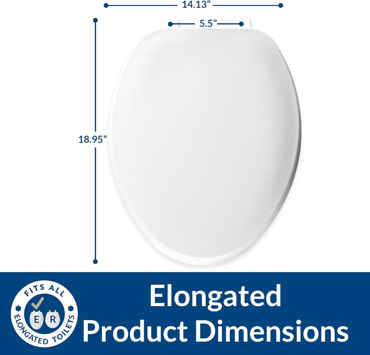 Elongated Toilet Seat and Lid