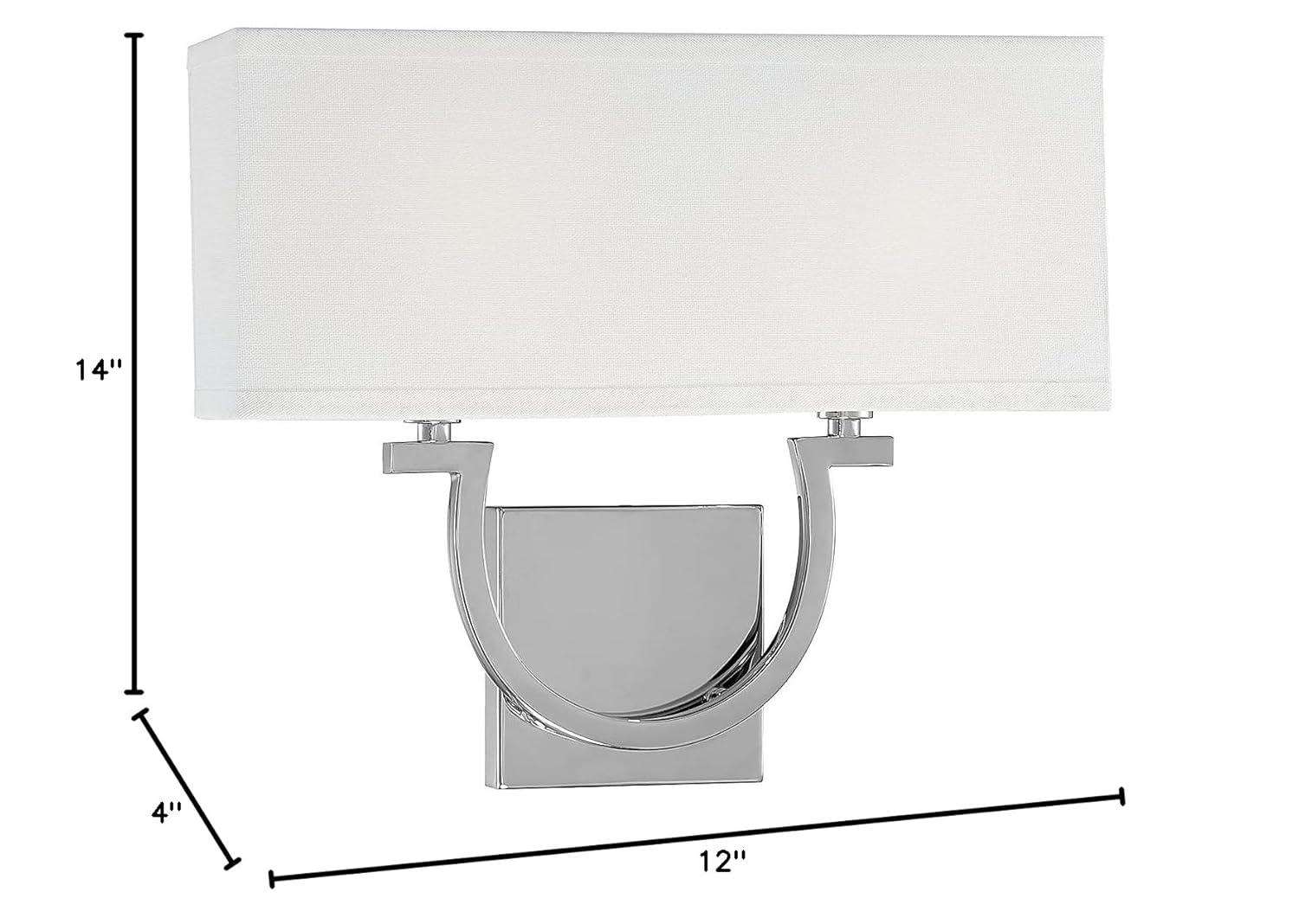 Willa Arlo™ Interiors Carlisle 2 - Light Dimmable Armed Sconce in Polished Nickel