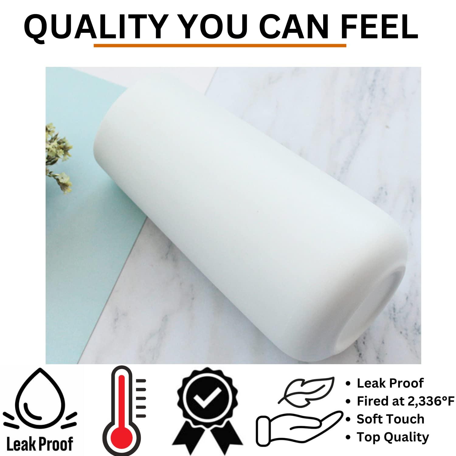 Premium Quality White Ceramic Vase | Modern Farmhouse bohemian Pampas Grass Flowers Bouquet for Home Décor, Desk Aesthetic Room Decor, White