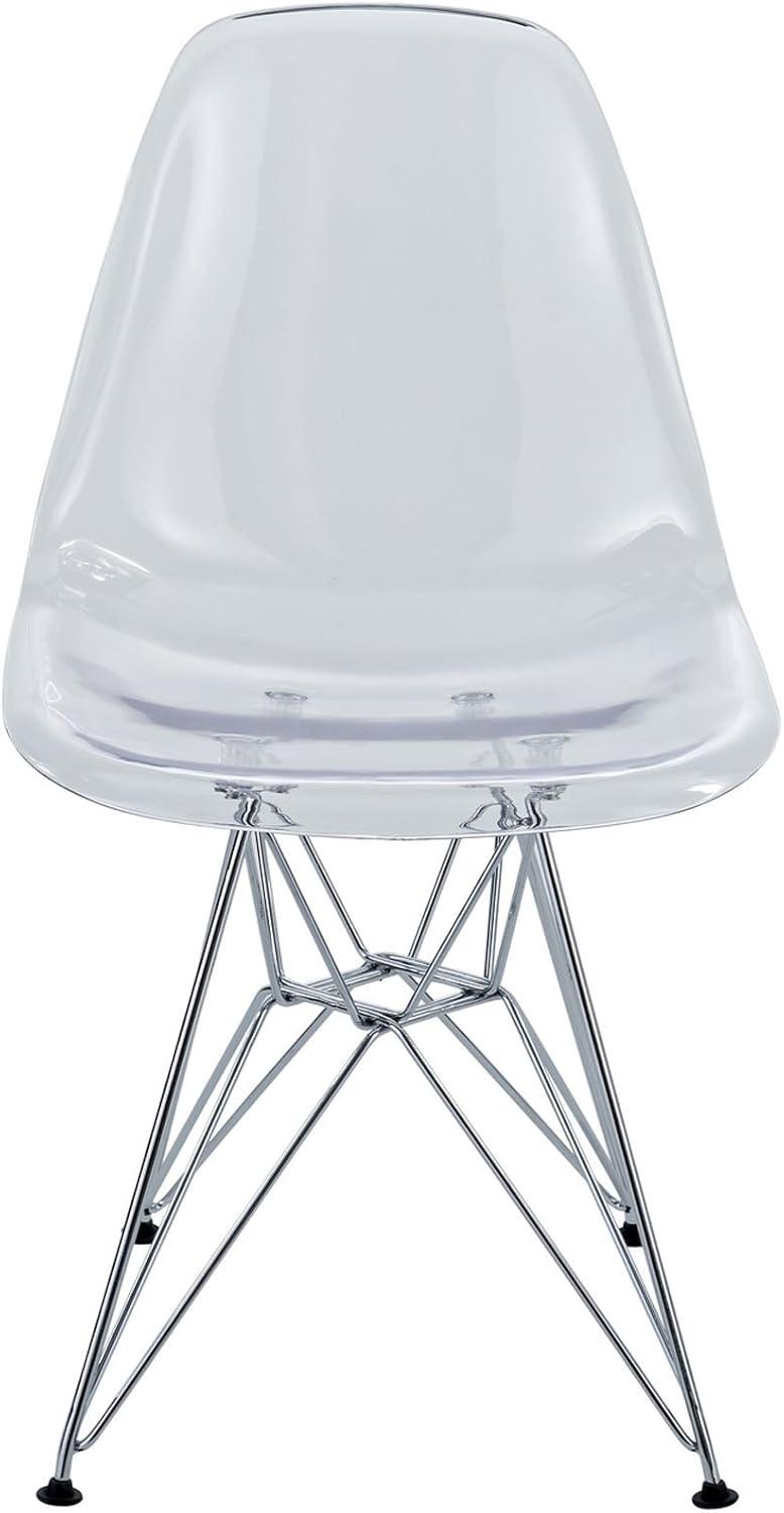 Modway Modway Plastic Dining Chair with Wire Base