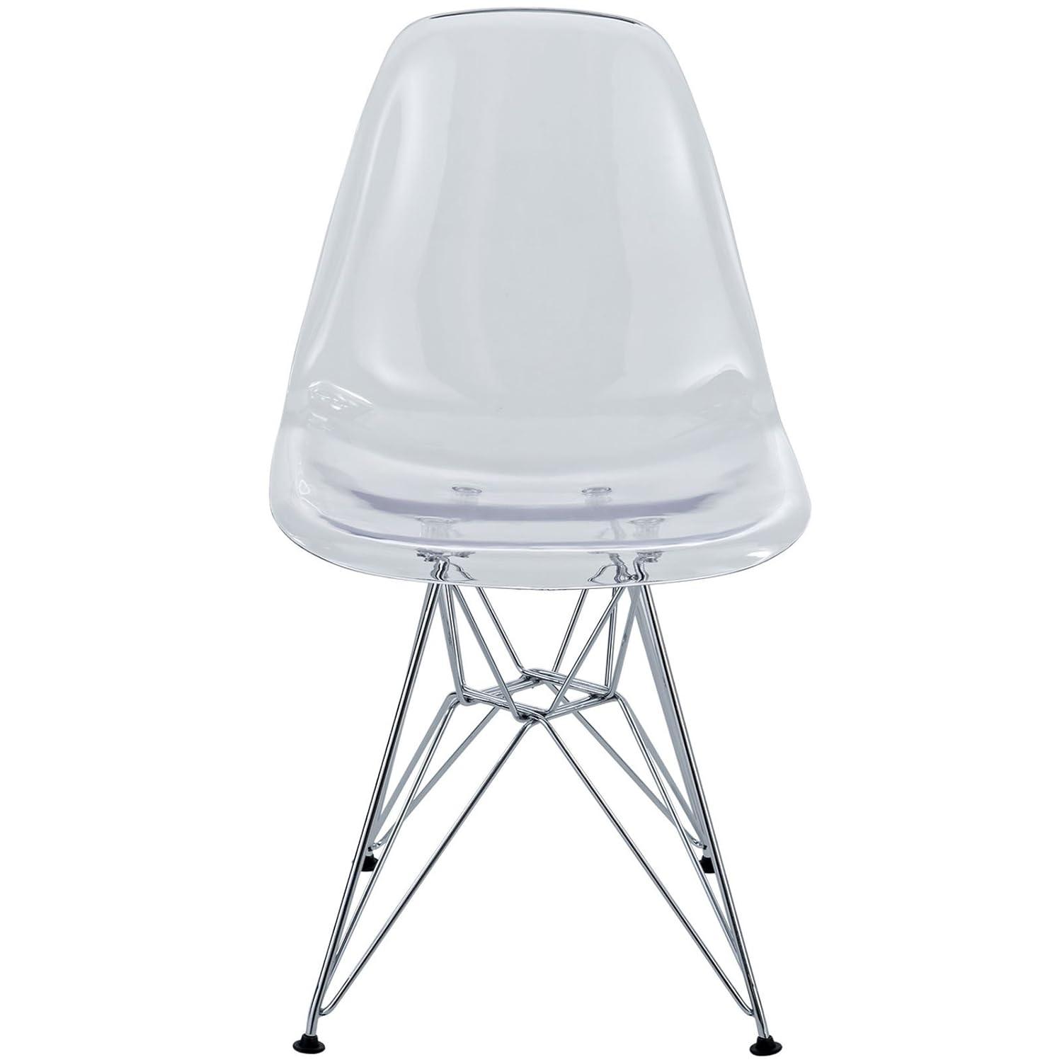 Modway Modway Plastic Dining Chair with Wire Base