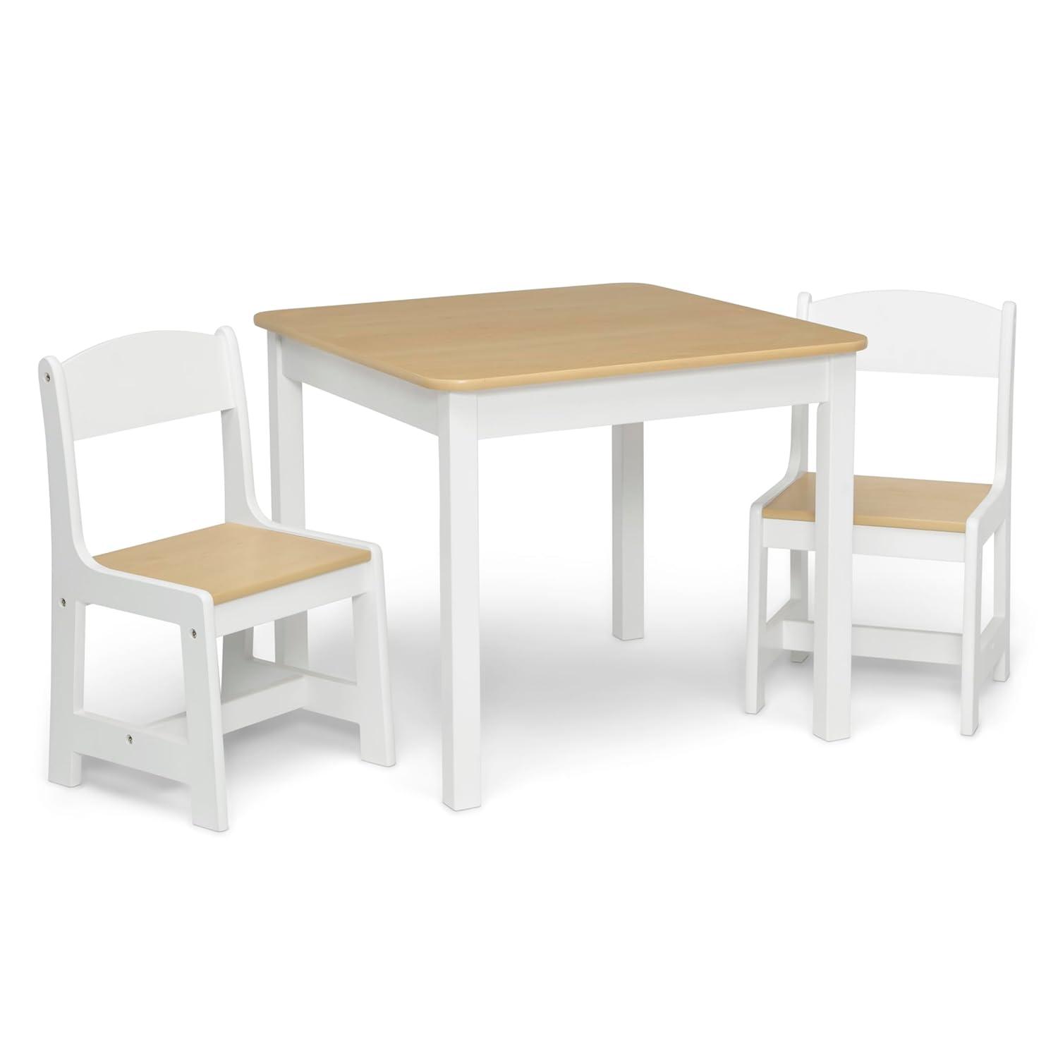 Delta Children MySize Kids' Wood Table and Chair Set 2 Chairs Included