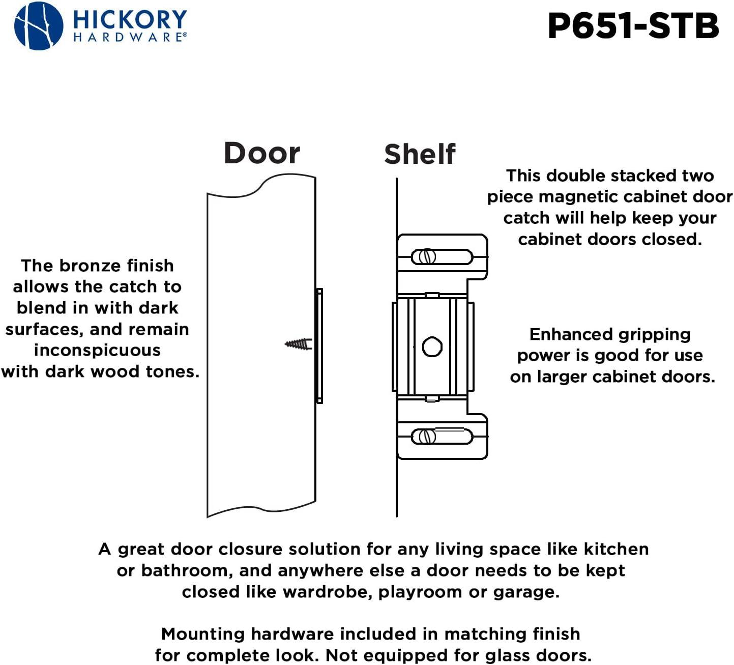 Statuary Bronze Steel Magnetic Door Catch